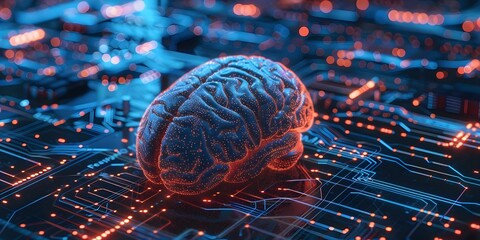 The Intersection of Human Brain, Global Internet, and Artificial Intelligence. Concept Artificial Intelligence, Human Brain, Global Internet, Technology Trends, Impact on Society