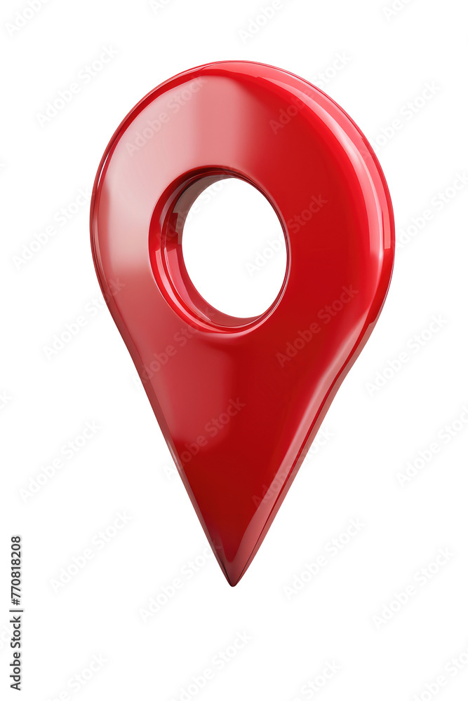 Aufkleber 3d red pin point map address location pointer symbol transparent background