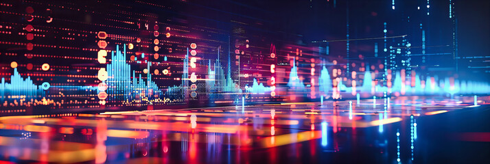Obraz premium City Lights Blur into Motion, A Symphony of Color and Movement, Painting the Urban Night with Streaks of Life