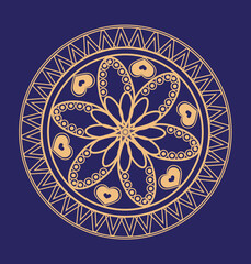 This is simple and vector mandala design and it is editable.