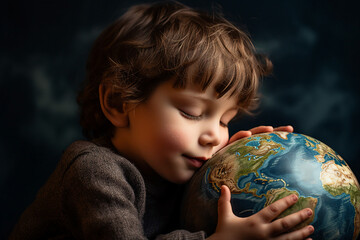 Celebration of Earth Day Generative AI picture green planet beautiful nature in danger AI pic