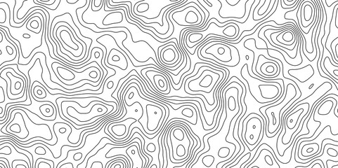 Topographic map and landscape terrain texture grid. Abstract lines background. Contour maps. Vector illustration. black and white topographic contours lines of mountains.	
