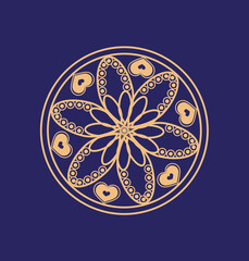 This is simple and vector mandala design and it is editable.