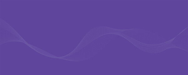 Purple background with flowing wave lines. Futuristic technology concept. Vector illustration