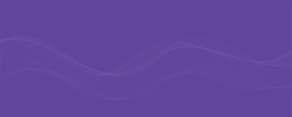 Purple background with flowing wave lines. Futuristic technology concept. Vector illustration