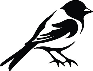 Fototapeta premium goldfinch silhouette