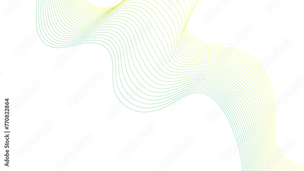Poster vector abstract colorful flowing wave lines isolated on white background. colorful wave lines on whi