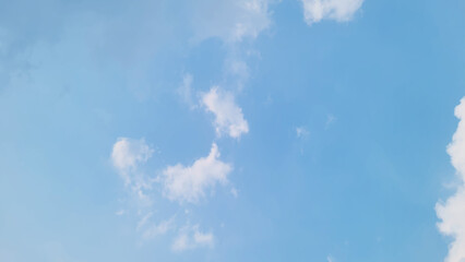 White cumulus clouds formation in blue sky. Blue sky background with clouds, Natural sky beautiful blue and white texture background. blue sky with cloud.