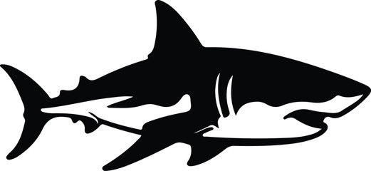 Fototapeta premium great white shark silhouette