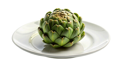 Fototapeta premium Fresh artichoke isolated on Transparent background.