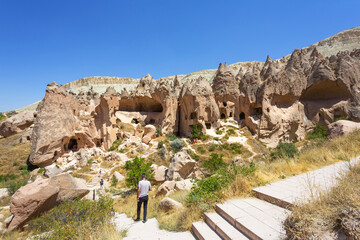 Beautiful view of Zelve open air museum, Cappadocia - 770826253