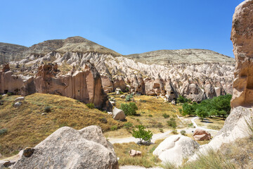 Fototapeta na wymiar Beautiful view of Zelve open air museum, Cappadocia
