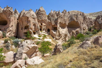 Beautiful view of Zelve open air museum, Cappadocia - 770826654