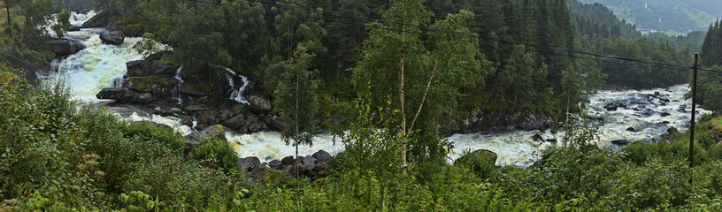 River Saeta at the scenic route Gaularfjellet in Norway, Europe
