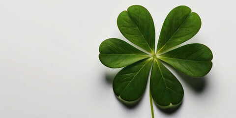 four leaf clover on green background