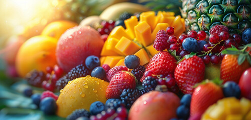 Fototapeta na wymiar fruits and berries 