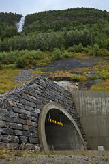 Road tunnel Gotevik at Vetlebukti in Norway, Europe
