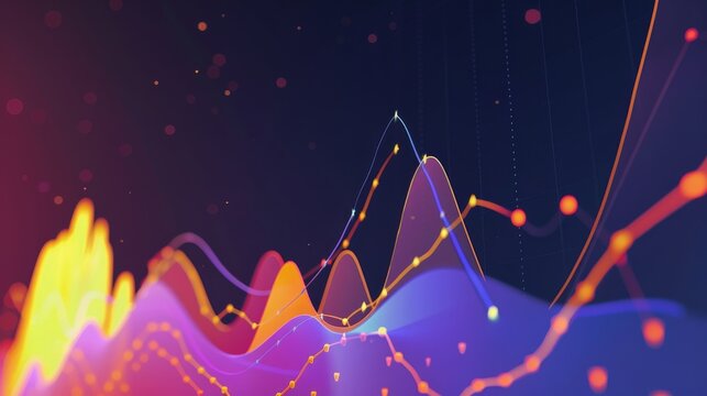 Impact of inflation on savings and investments, data visualization showing purchasing power over time low noise