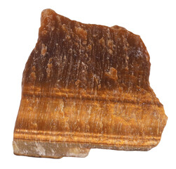 Riebeckite crocidolite rock isolated on white background. Mineralogy stones gem concept.