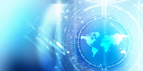 2d illustration world map abstract background