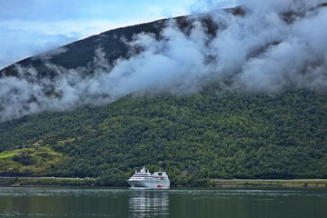 Excursion ship in Flam in Norway, Europe
