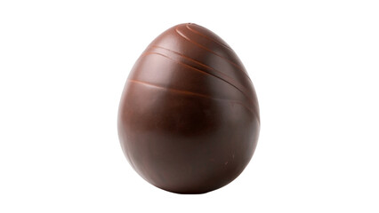 Chocolate easter egg isolated on Transparent background.