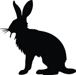Naklejka premium jack rabbit silhouette