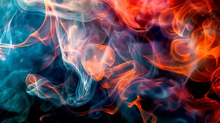 Chromatic Euphoria: A Symphony of Red and Blue Smoke