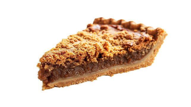 Piece of shoofly pie isolated white background transparent 