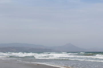 Fototapeta na wymiar beach and sea, waves on the beach
