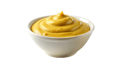 Mustard sauce isolated on Transparent background.