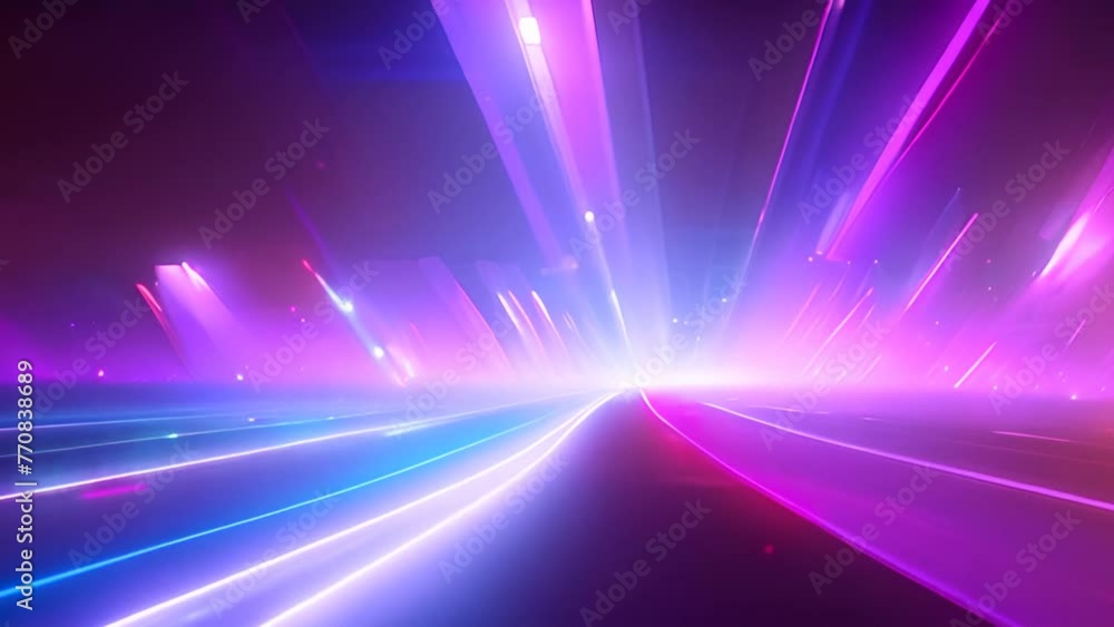 Aufkleber vibrant abstract background with bright lights and lines generative ai