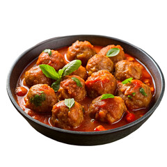 Fototapeta premium meatballs in sweet and sour tomato sauce
