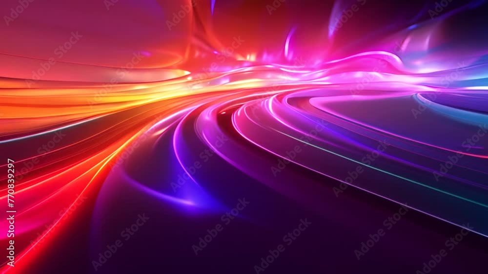 Poster colorful abstract background with lines and curves generative ai