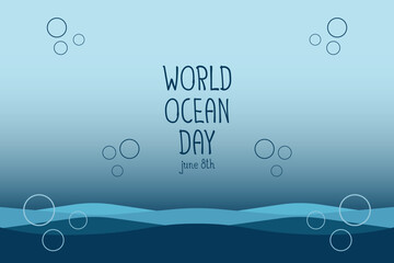 Save World oceans day underwater banner