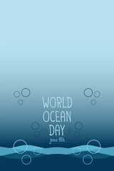 Save World oceans day underwater banner