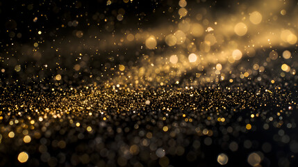 Magical speckles of dappled sunlight particles isolated on a black background wallpaper