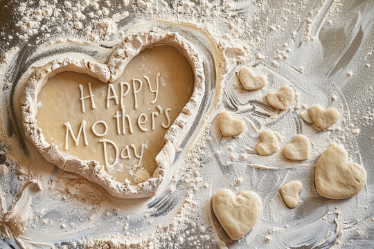 Mother's day heart shaped cookies