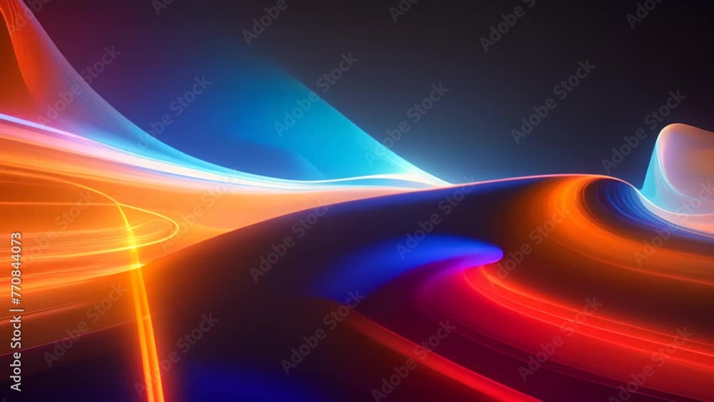 Poster blue and yellow abstract background with lines generative ai