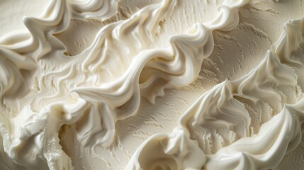 Creamy swirls of soft yogurt ice cream