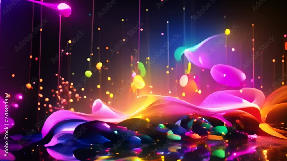 Poster vibrant abstract background with abundant bubbles generative ai