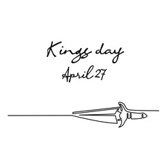 line art of kings day good for kings day celebrate. line art. illustration.