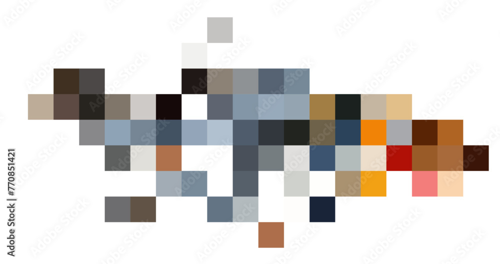 Aufkleber trendy pixel disintegration background. illustration of abstract texture. decay effect. bold minimal