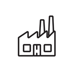 Building Factory Industry Line Icon