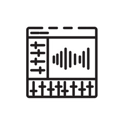 Editing Music Browser Line Icon