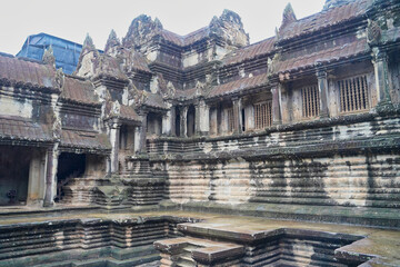 Angkor Wat Temple - Inner courtyards at Siem Reap, Cambodia, Asia