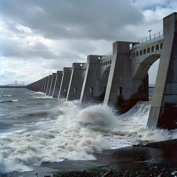 Storm surge barrier, engineering against natures wrath, protection