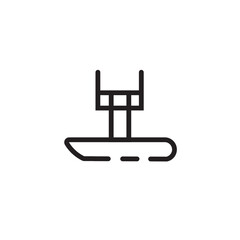 Blade Knife Machine Line Icon