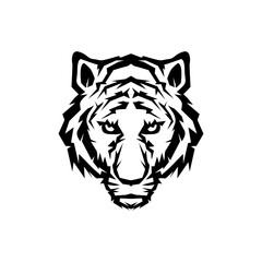 The tiger icon is black, on a white background.