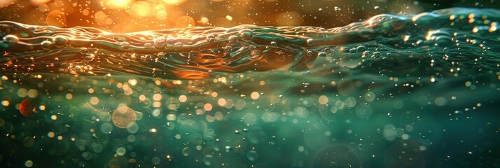 Transparent Dark Green Clear Water Surface, Background HD, Illustrations
